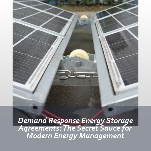 Demand Response Energy Storage Agreements: The Secret Sauce for Modern Energy Management